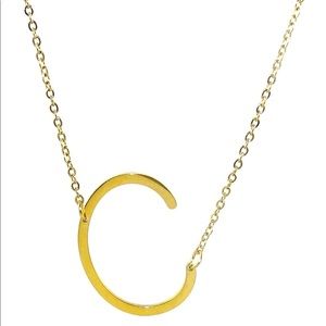 SAVVY CIE (S) 14K Gold Plated XL Initial Necklace